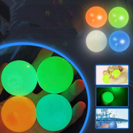 Kit 4 Bolas Neon Fluorescente Gruda no Teto - Alivia o Stress